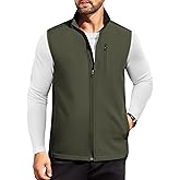 COOFANDY Mens Lightweight Softshell Vest Windproof Sleeveless Jacket Zip Up Fleece Lined Vest Outerwear for Golf Running
