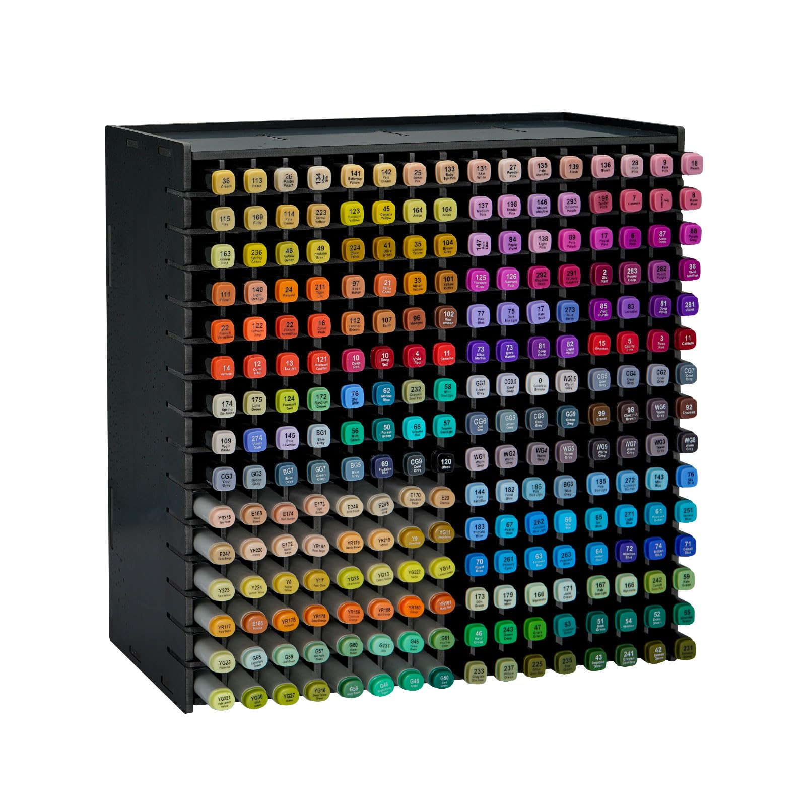 Photo 1 of SANFURNEY Marker Pen Organizer Holder for 240 Markers, Art Supply Storage Rack, Desktop Colored Pencils Holder Storage Case for Home Classroom Office - Black