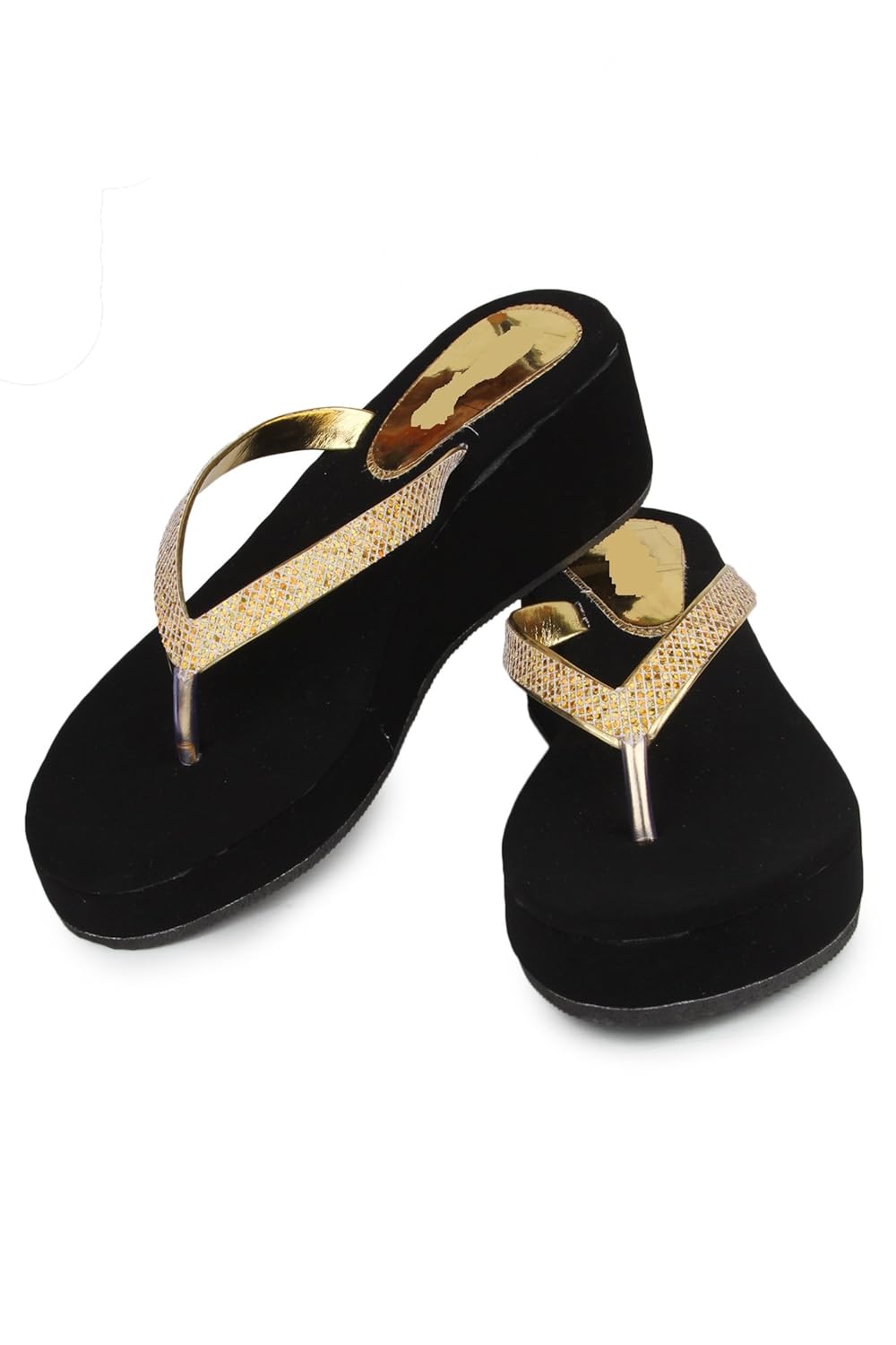 orysta stylish shimmer gola wedges for women