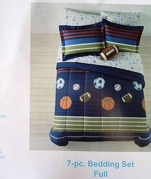 Amazon Com Kids Bedding Mvp Sports Boys Baseball Basketball