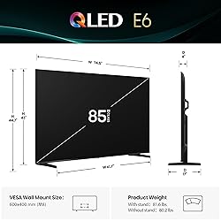 Hisense 85" E6 Cinema Series QLED 4K UHD Smart Fire
