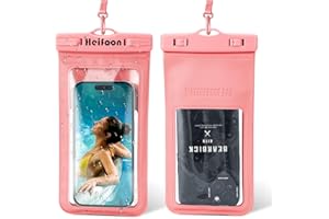 Heifoon Universal Waterproof Phone Pouch Cellphone Dry Bag Case with Lanyard for iPhone 15 14 13 12 Pro Max Xs Max XR X 8 7 6S Plus SE, Galaxy S22 S21 S20 S10 up to 7.0’’ Pink