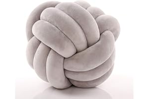 Cyprinus Carpio Handmade Wrinkle Free Knot Ball Pillows, Home Decoration Plush Soft Pillow,Throw Knotted Firmed Lumbar Pillow