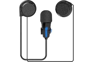 TNICER Motorcycle Helmet Bluetooth Headset,Bluetooth 5.3 Motorcycle Headset Communication Systems,Outdoor Helmet Earphone,Speakers Hands Free,IP67 Waterproof,Automatic Answering,Stereo Music