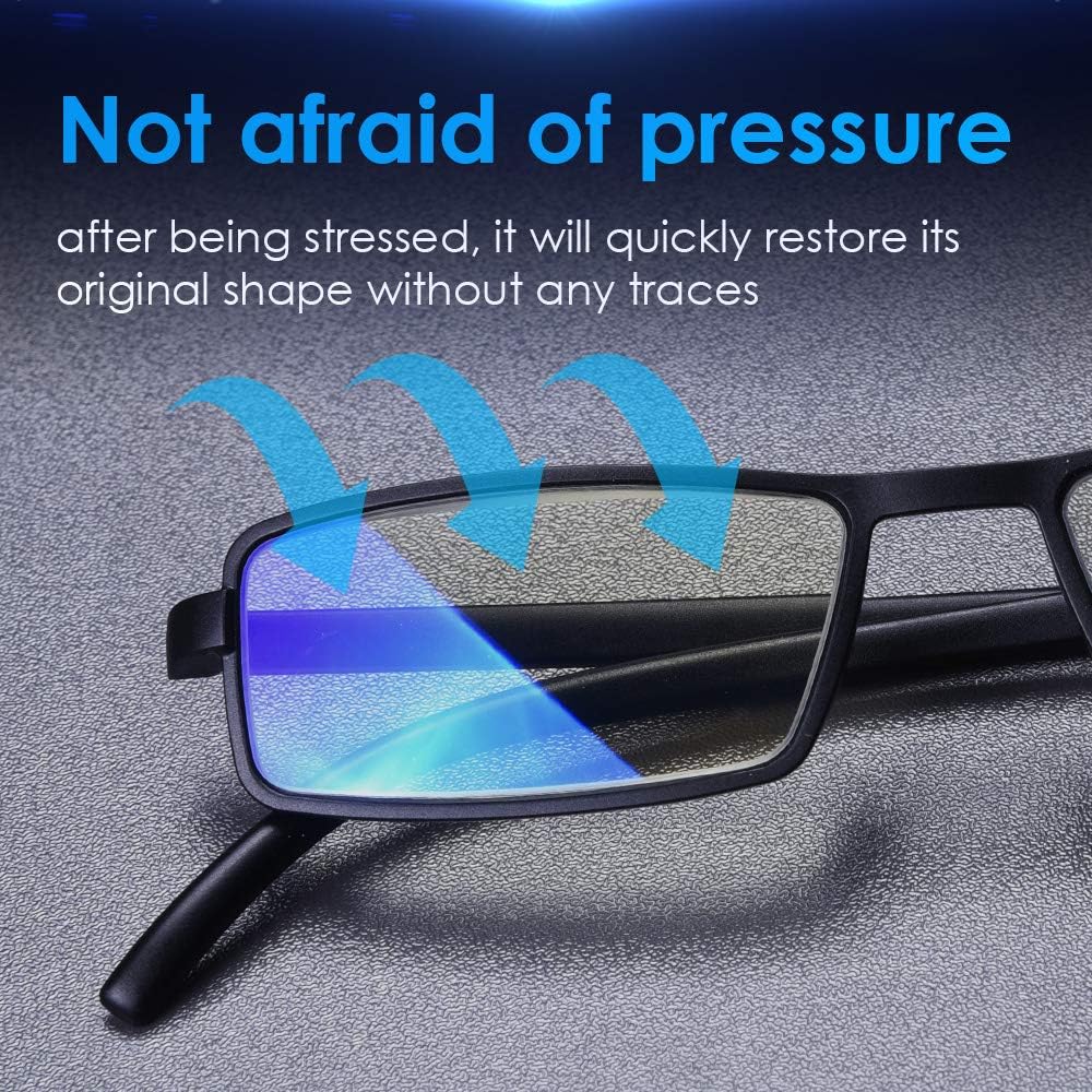 LUFF 4 Pcs of Reading Glasses Flexible Temples, Anti-Blue Light and Ultra-Light Reading Glasses for Unisex(1.5X) - Image 5