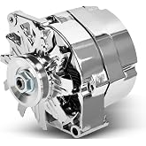 100AMP New Alternator Fit for Chevy for Buick High Output for 7127-SE105C | Chrome 1 Wire Self Exciting Street Rod GM 305 350 BBC SBC|12V CW IR/EF|Replace for ADR0335-C 240-203-3DC