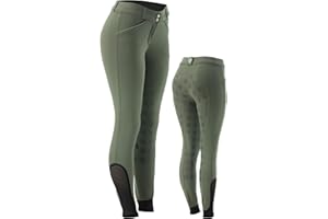 Equinavia Astrid Womens Silicone Full Seat Breeches | Mid Rise Riding Pants with Phone Pockets