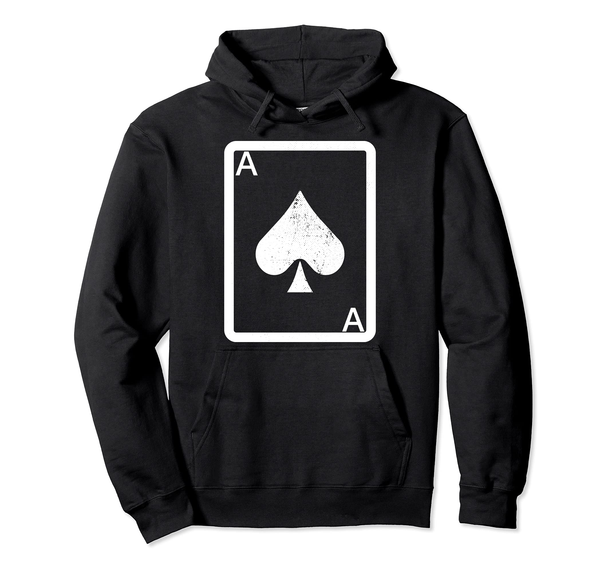 Funny Card Game Fans Ace Spade Card Design Poker Player Pullover Hoodie