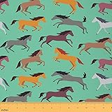 Upholstery Kawaii Horse Fabric for
