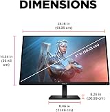 HP OMEN 27 Gaming Monitor 27 Full HD IPS 165Hz AMD FreeSync Pro view 9