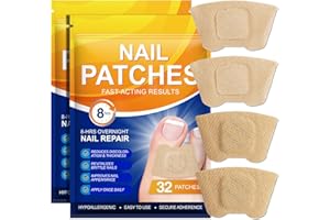 RUDUWU 64 pcs Toenail Treatment Extra Strength-8-Hrs Overnight Nail Repair,ingrown toenail treatment,Strengthens Brittle Nails,Improves Texture & Thickening Hypoallergenic Easy