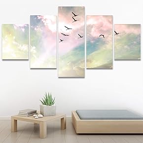 SIGNWIN 5 Panel Canvas Wall Art Modern Art...