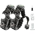 NVioAsport 20 in 1 Survival Paracord Bracelet Adjustable Gear Kit with SOS LED Light, Fire Starter, Bigger Compass, Survival Whistle, Perfect for Camping, Hiking, Fishing