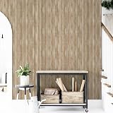 Arthouse Wood Slats Wallpaper Natural Brown view 5