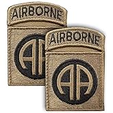 82nd Airborne New OCP Patch and Airborne Tab Sewn Together W/Hook Fastener (Pair)