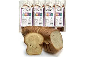 BEYONDCHIPZ The Ultimate Low Carb Bread, “Original” Powered By HealthSense® High Fiber Wheat Flour, Keto Friendly, Pack of 4 Loaves