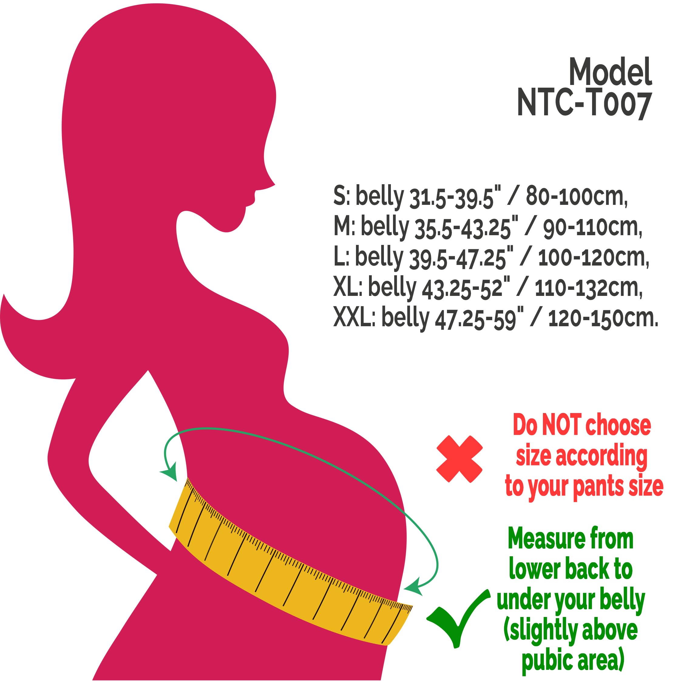 NeoTech Care Pregnancy Belly Band, Maternity Belt Support for Back