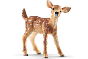 Schleich Wild Life Realistic White-Tailed Fawn Figurine - Authentic and Highly Detailed Wild Animal Toy, Durable for Education and Fun Play for Kids, Perfect for Boys and Girls, Ages 3+