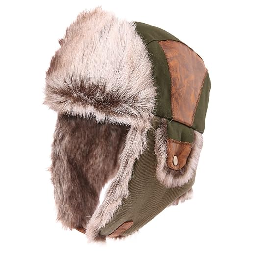 SIGGI warme Baumwolle Trappermütze Bomber Hut Unisex Fliegermütze Fellmütze Erwachsenen für Herren