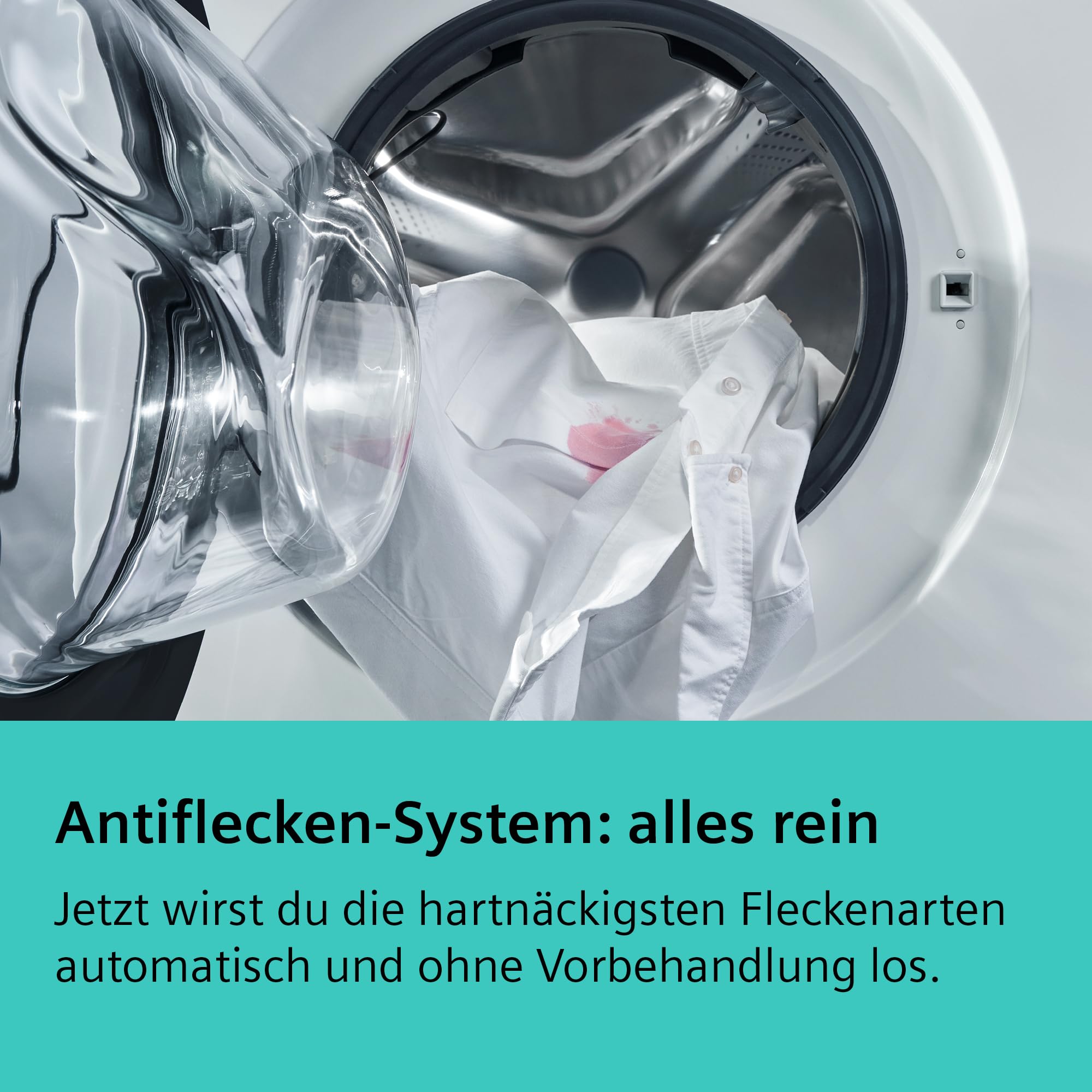 Siemens WG44B20Z0 Waschmaschine iQ700, Frontlader mit 9 kg Fassungsvermögen, 60 cm, 1400 UpM, Made in Germany, schneller Waschen mit speedPack XL, Antiflecken-System, Home Connect, Weiß 3