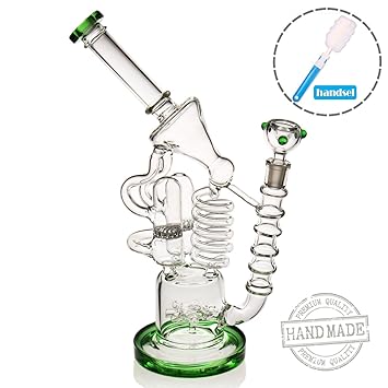 Groß glas bong wasserpfeife,bong kopf 14.5 schliff 33cm 770g Percolator bong siebe tabakpfeife