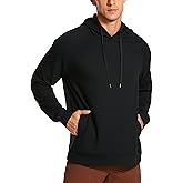 CRZ YOGA Hoodies for Men French Terry Hooded Sweatshirts Workout Athletic Casual Pullover Tops with Pocket