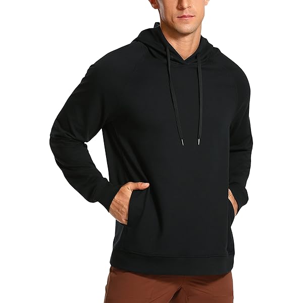 CRZ YOGA Men's Cotton Zip-up Hoodie Thick Terry Essentials