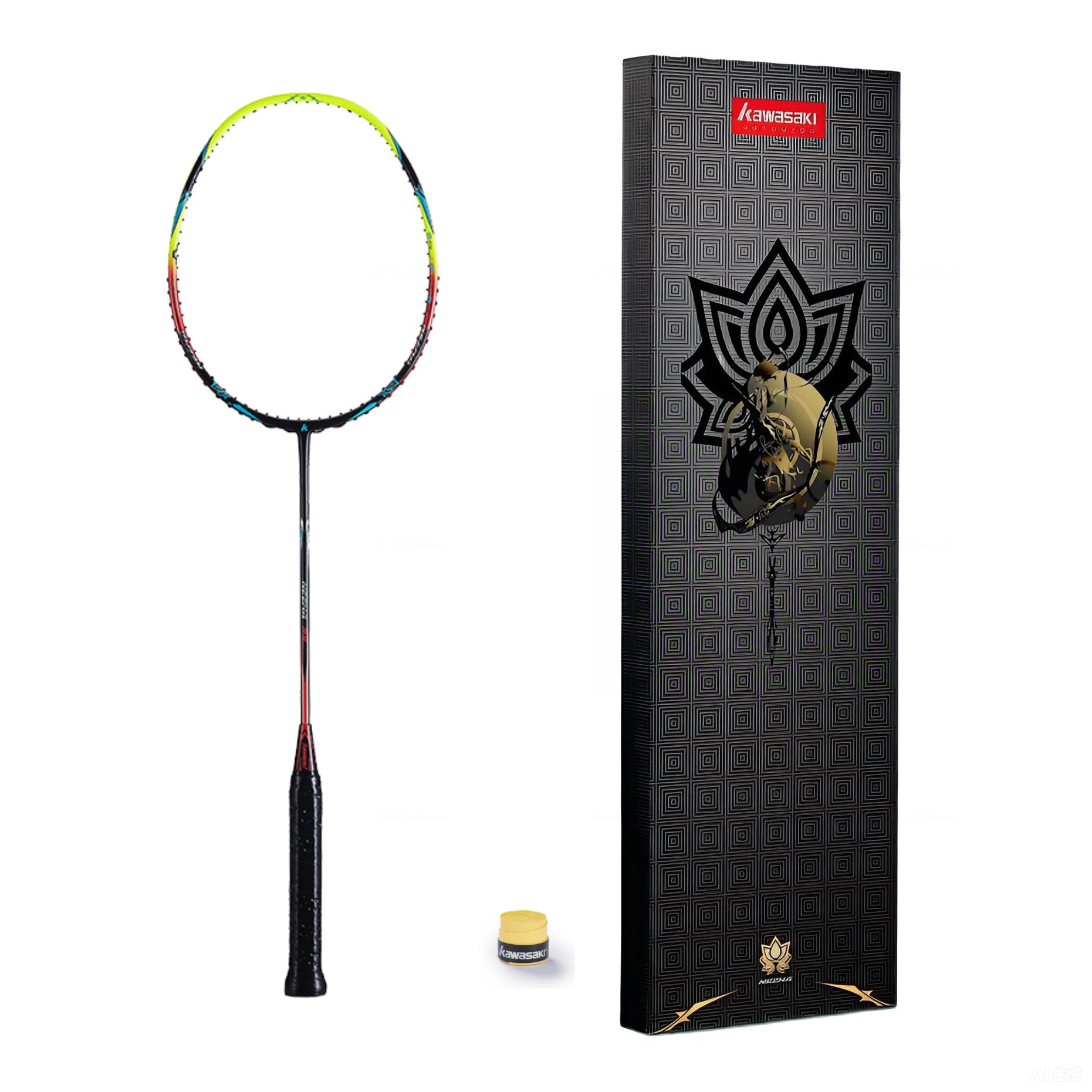 Professional Badminton Racket 35 lbs High Tension 5U Ultra-Light 40T High Modulus Graphite Attack Type Lightweight Badminton Set NEZHA 35-Grun