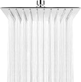 HAUSPROFI Rain Shower Head 8 Inch Square Stainless Steel Ultra Thin High view 1