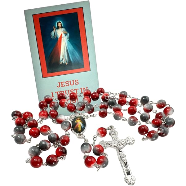 Westmon Works Juego De Rosario De Viaje Con Cuentas De Madera Con Medallas De San Católico Y Tarjeta De Oración Sagrada Para Viajeros, Camiones O Conductores De Automóviles En Una Bolsa