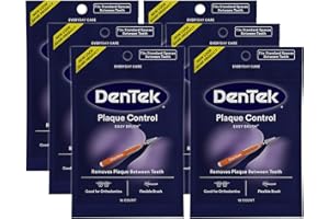 DenTek Easy Brush Advanced Clean Interdental Cleaners, Standard, 16 Count, 6 Pack