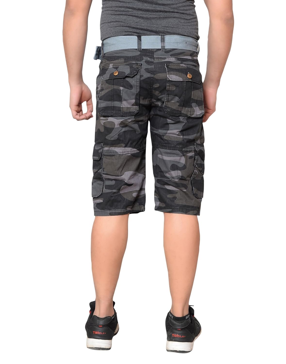 krystle men's army cotton shorts