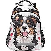 Bernese Dog Hearts Backpack 3rd 4th 5th Grade School Bookbags Travel Laptop Daypack Bag for Boys Girls