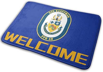 Azul Marino USS Kauffman-59 Alfombras Antideslizantes Alfombras de baño