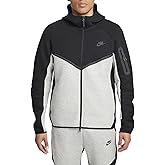 Nike Tech Men's Full-Zip Windrunner Hoodie (HV0949-011, Black/Dark Grey Heather/Black)