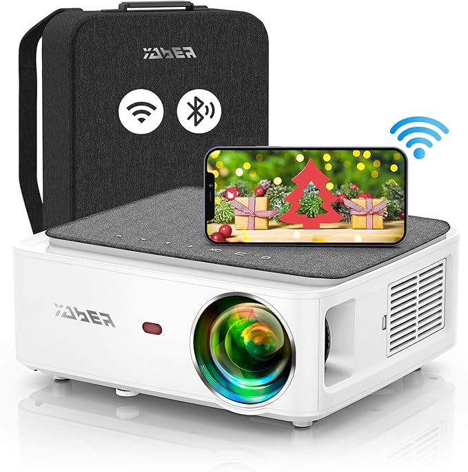 YABER V6 WiFi Bluetooth Projector 8000L Upgrade Full HD