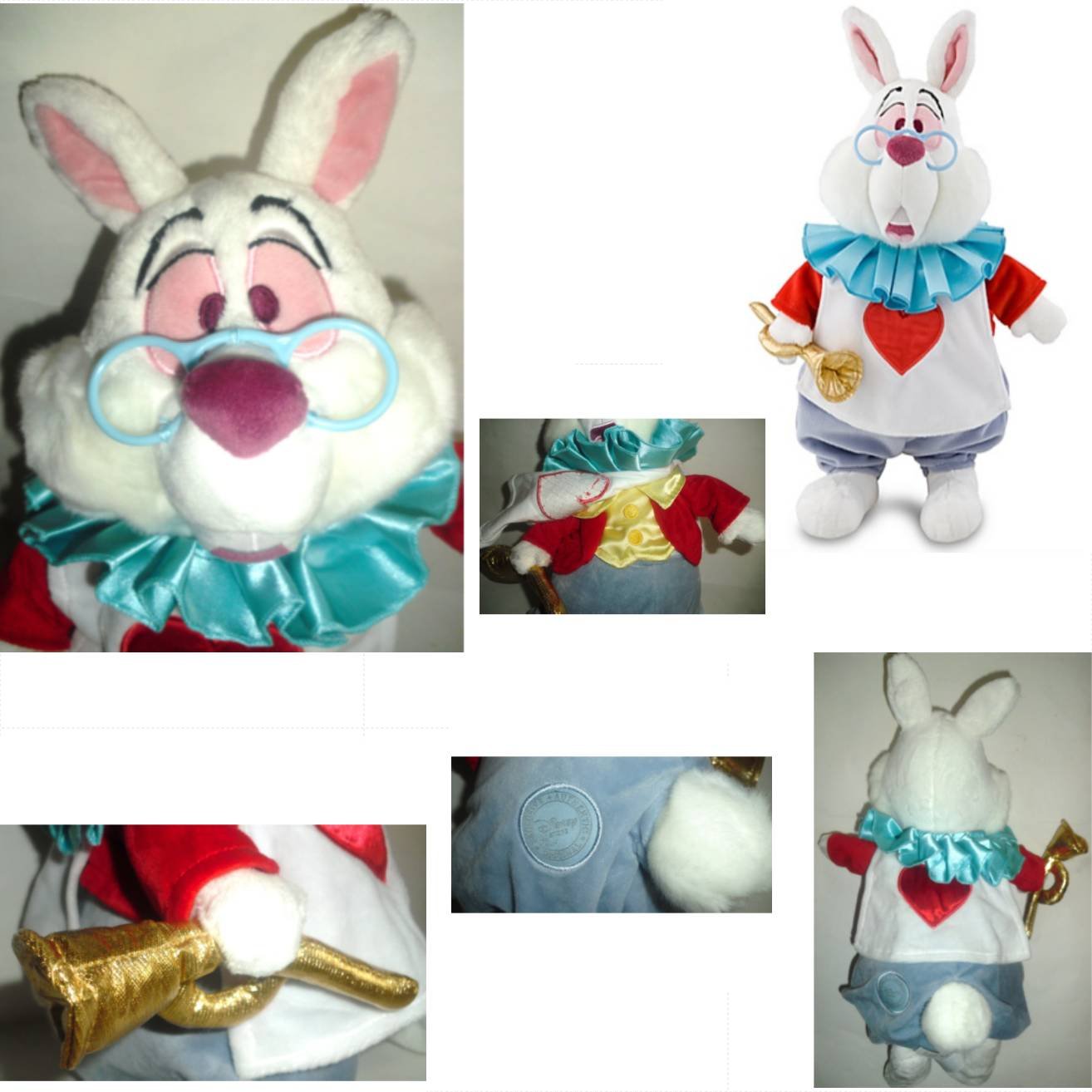 white rabbit stuffed animal alice wonderland