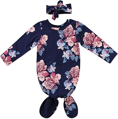 newborn drawstring gowns