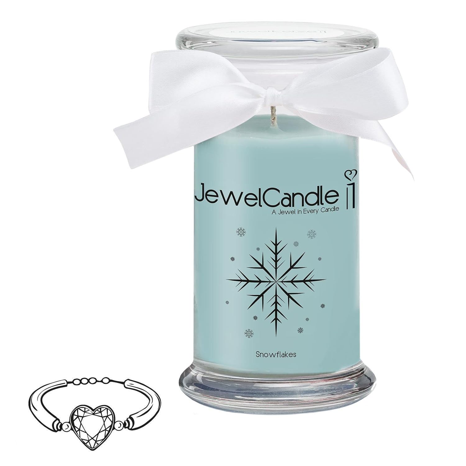 JewelCandle Snowflakes Bougie Parfumée avec Bijou Surprise en Argent (Bracelet) Amazon.fr