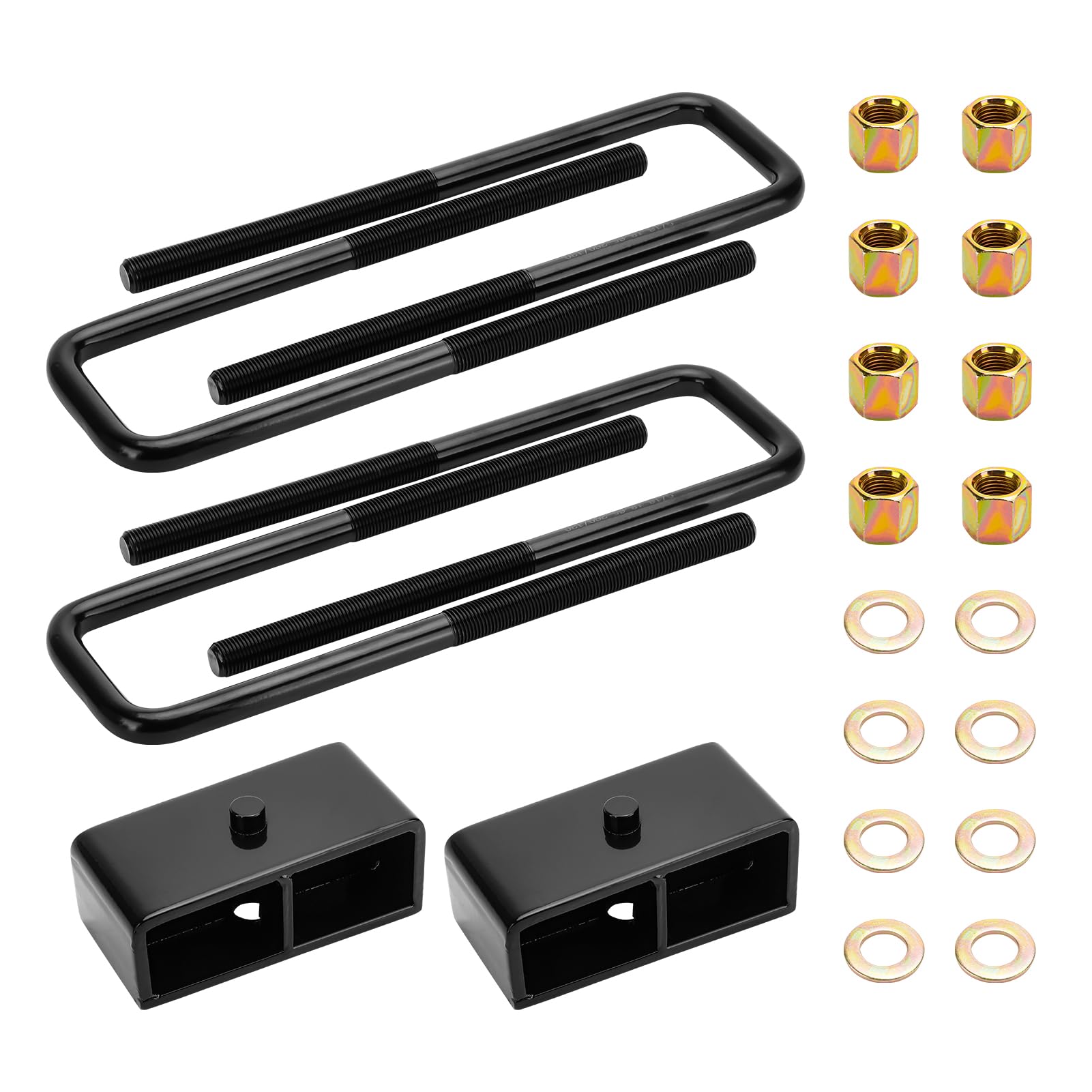 Photo 1 of 3" Leveling Lift Kits for Chevy Silverado 1500 2007-2021 2WD/4WD, Sierra 1500 2007-2021 2WD/4WD, 3 inch Rear Chassis Leveling Blocks and Spring U-bolts (2 pcs)