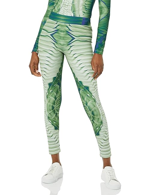 Making The Cut Women's High Waist Legging, Dark Green, XL