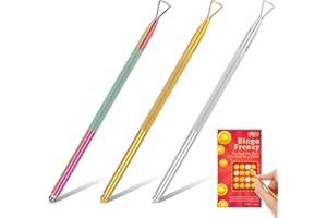 JIYIN 3 Pcs Lottery Ticket Scratcher Tool, Metal Scratch Off Tool, Lottery Scratcher Tool, Lotto Scratcher Label Scraper, Multi-Use Scraping Tool for Flawless Reveals Pin Numbers on Present Cards