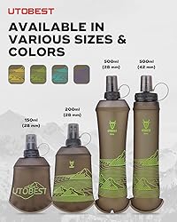 UTOBEST 500ml Soft Flask, 2 Pack Flexible TPU
