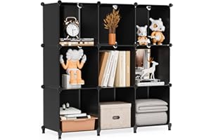 FUNLAX 9 Cube Storage Organizer, Polypropylene and Metal, Large Capacity, Sturdy and Durable, Simple Installation, Portable, Customizable, Professional Service