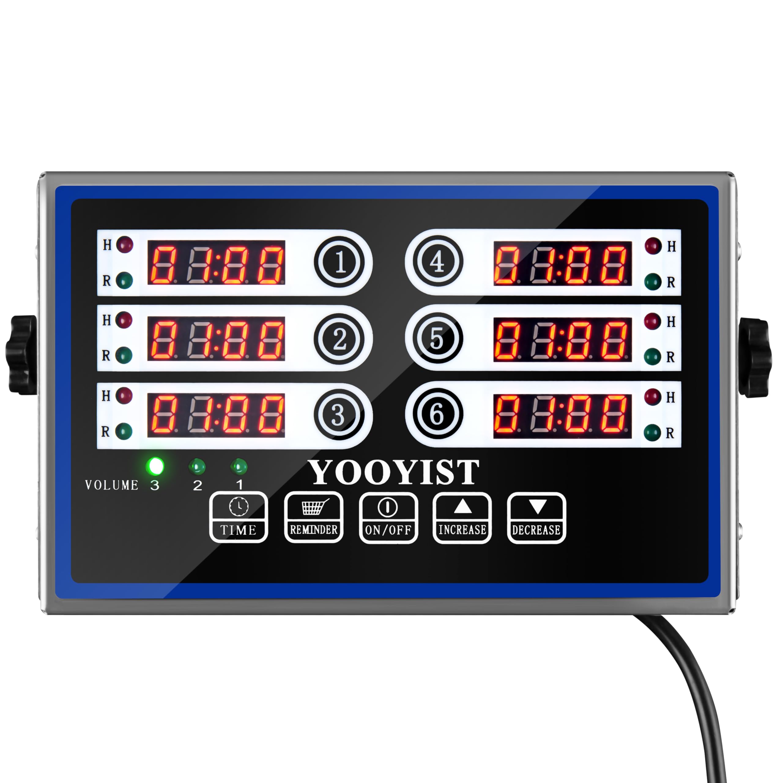 Photo 1 of ***It's used; it's unknown if it's missing parts and if it works 100%.***YOOYIST Kitchen Timers for Cooking – 6 Channel Commercial Kitchen Timer Restaurant Kitchen Supplies – Stainless Steel LED Technology Kitchen Timer Digital – Reminder Function, Loud A