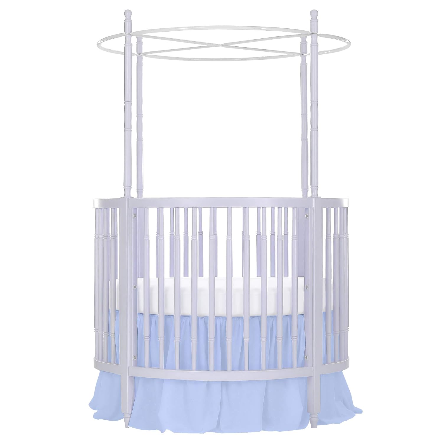 grey round crib