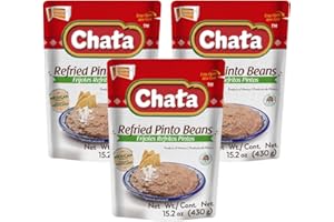 Chata Authentic Mexican Refried Pinto Beans, 15.2, Pack of 3
