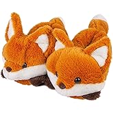 ARELUX Animal Slippers Cotton Adult Unisex, Cute Novelty Raccoon Fox Red Panda Plush House Shoes with Non-Slip Sole, Warm Fuzzy Lining for Indoor Outdoor Cosplay Party Gift