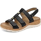 UBFEN Womens Walking Sandals with Arch Support Comfortable Flat Gladiator Sandals Open Toe Summer Shoes