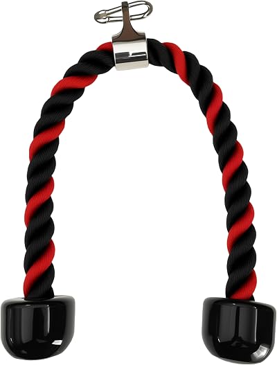 qibylift Tricep Rope Cable Attachment 27 Inch for Cable Machine